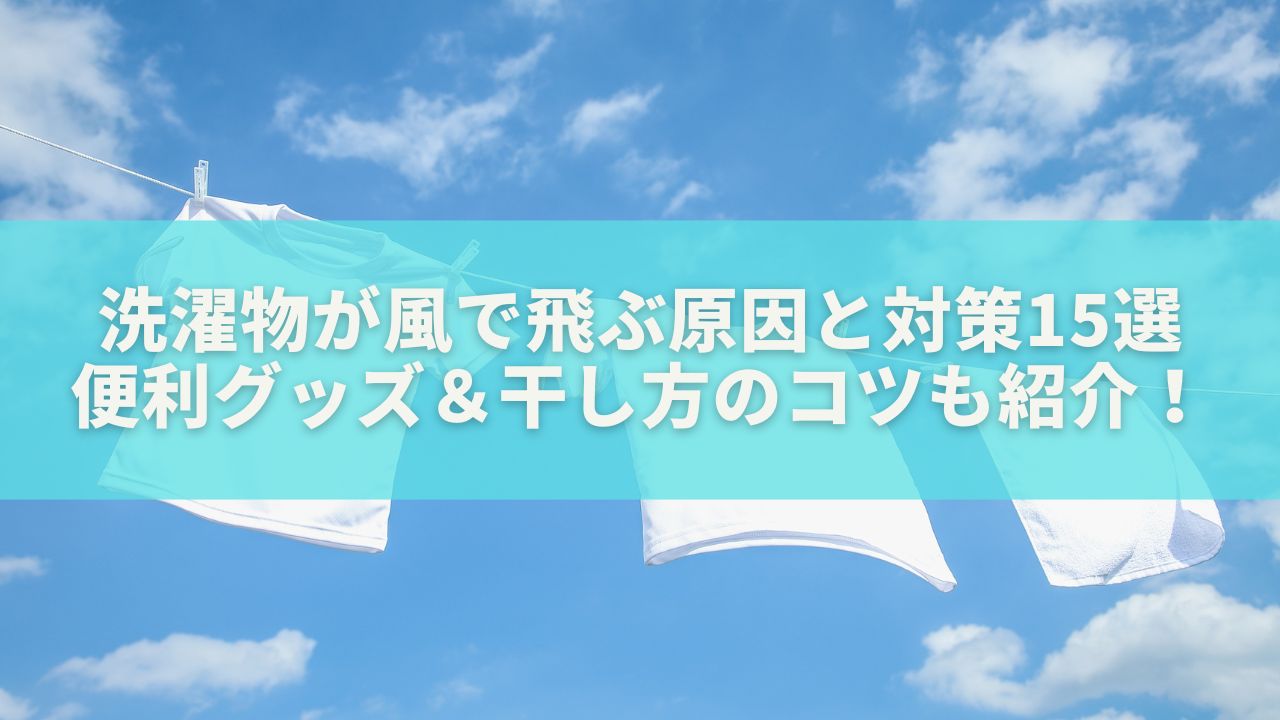 洗濯物が風で飛ぶ原因と対策15選｜便利グッズ＆干し方のコツも紹介！