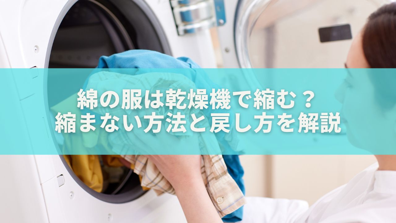 綿の服は乾燥機で縮む？縮まない方法と戻し方を解説